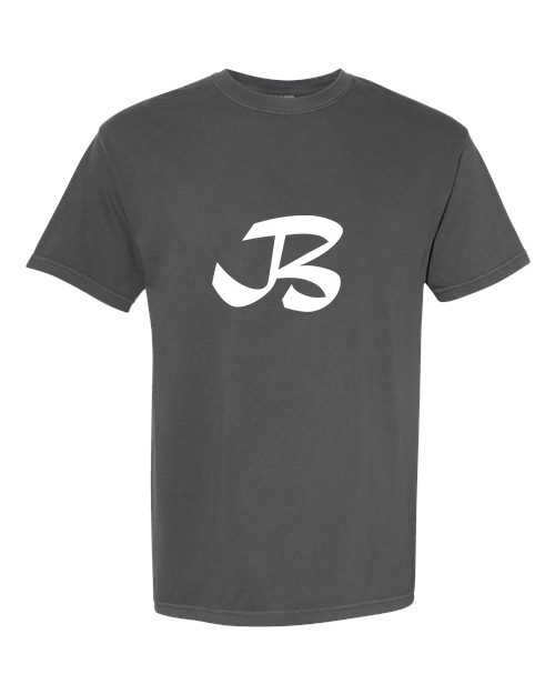Alphabet B T-Shirt 9 inch calligraphy White ink, Pepper