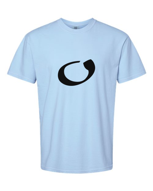 Alphabet O T-Shirt 9 inch calligraphy Black ink, Hydrangea