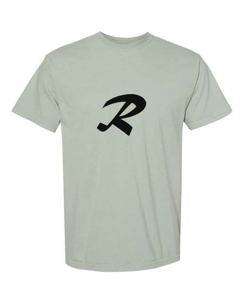 Alphabet R T-Shirt 9 inch calligraphy Black ink, Bay