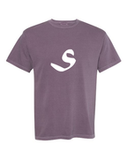Alphabet S T-Shirt 9 inch calligraphy White ink, Wine