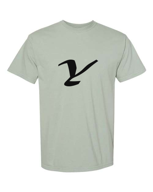 Alphabet Y T-Shirt 9 inch calligraphy Black ink, Bay