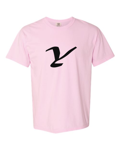 Alphabet Y T-Shirt 9 inch calligraphy Black ink, Blossom