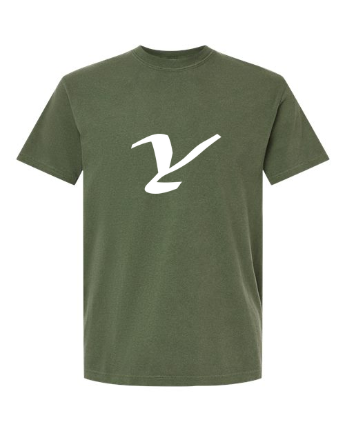 Alphabet Y T-Shirt 9 inch calligraphy White ink, Hemp
