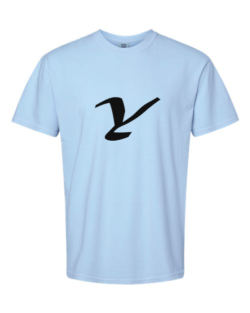 Alphabet Y T-Shirt 9 inch calligraphy Black ink, Hydrangea