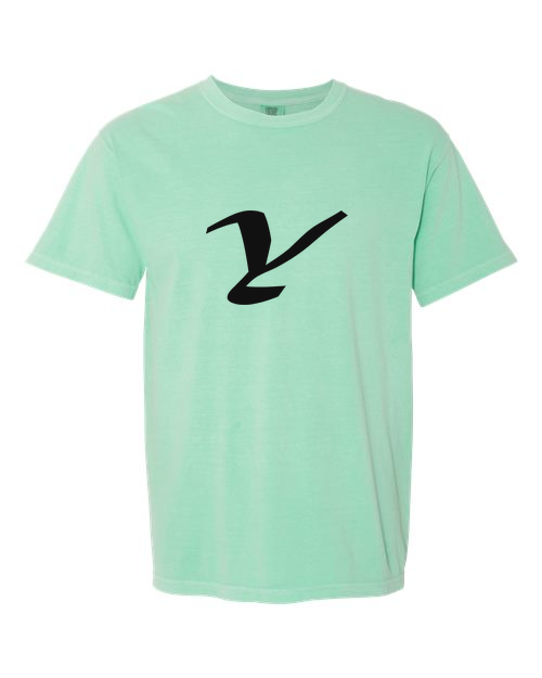 Alphabet Y T-Shirt 9 inch calligraphy Black ink, Island Reef