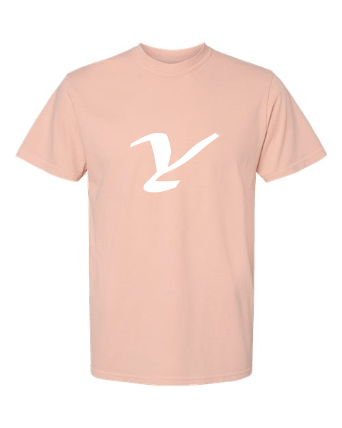 Alphabet Y T-Shirt 9 inch calligraphy White ink, Peachy