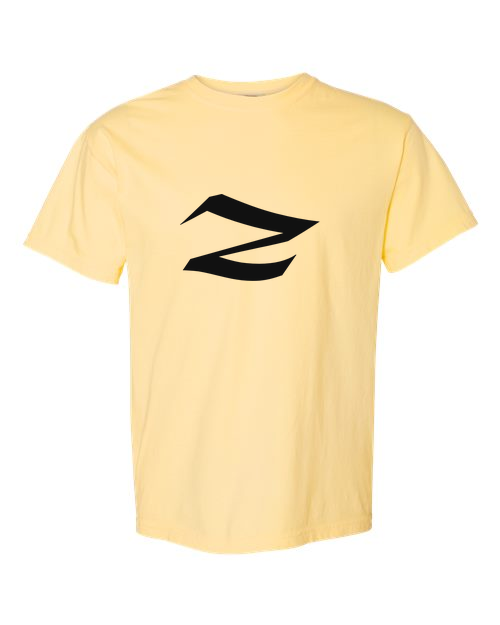 Alphabet Z T-Shirt 9 inch calligraphy Black ink, Butter