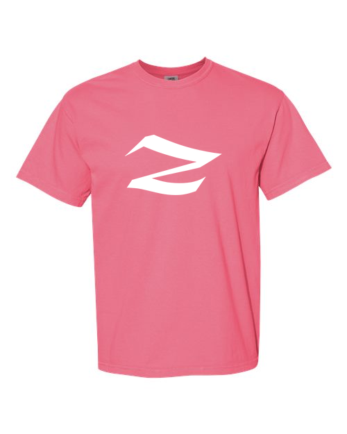 Alphabet Z T-Shirt 9 inch calligraphy White ink, Crunchberry