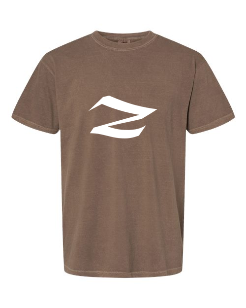 Alphabet Z T-Shirt 9 inch calligraphy White ink, Espresso
