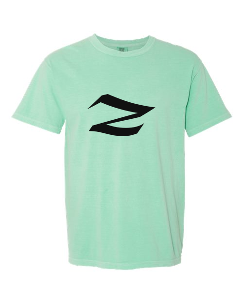 Alphabet Z T-Shirt 9 inch calligraphy Black ink, Island Reef
