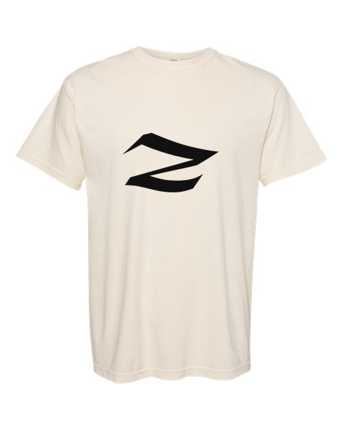 Alphabet Z T-Shirt 9 inch calligraphy Black ink, Ivory