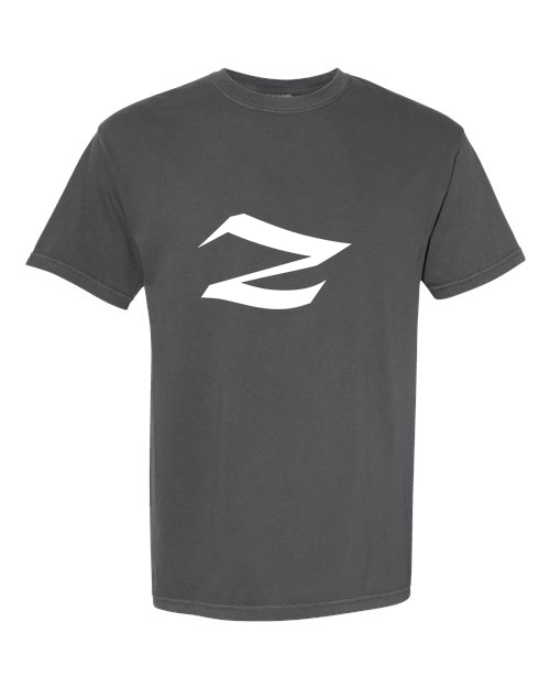 Alphabet Z T-Shirt 9 inch calligraphy White ink, Pepper
