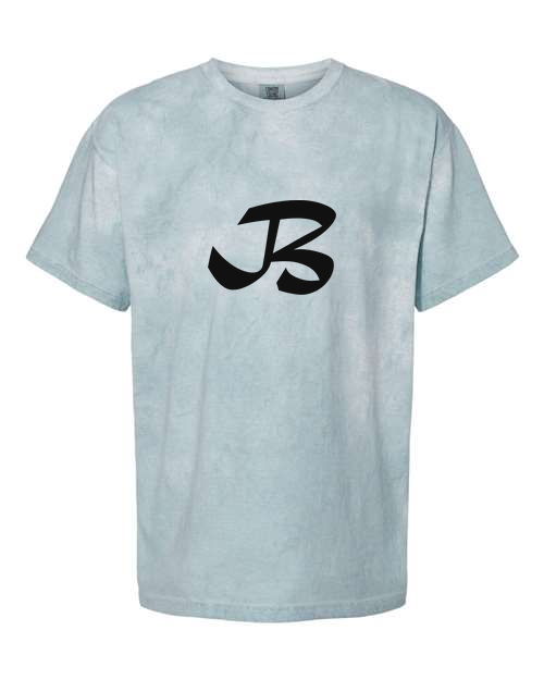 Alphabet B T-Shirt 9 inch calligraphy Black ink, Ocean