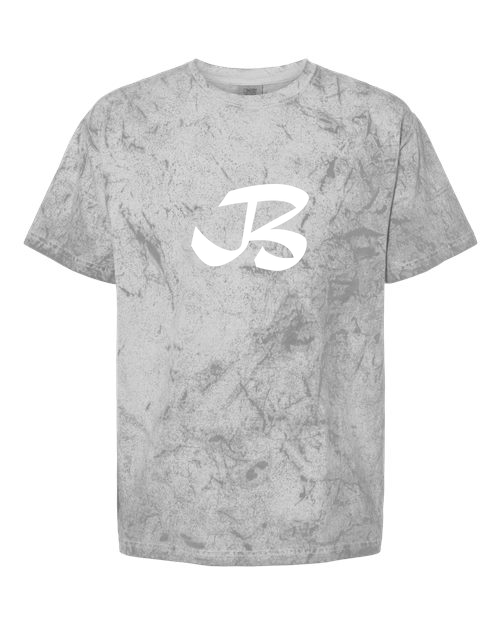 Alphabet B T-Shirt 9 inch calligraphy White ink, Smoke