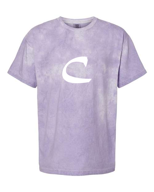 Alphabet C T-Shirt 9 inch calligraphy White ink, Amethyst