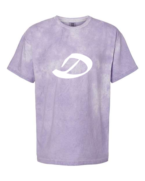 Alphabet D T-Shirt 9 inch calligraphy White ink, Amethyst