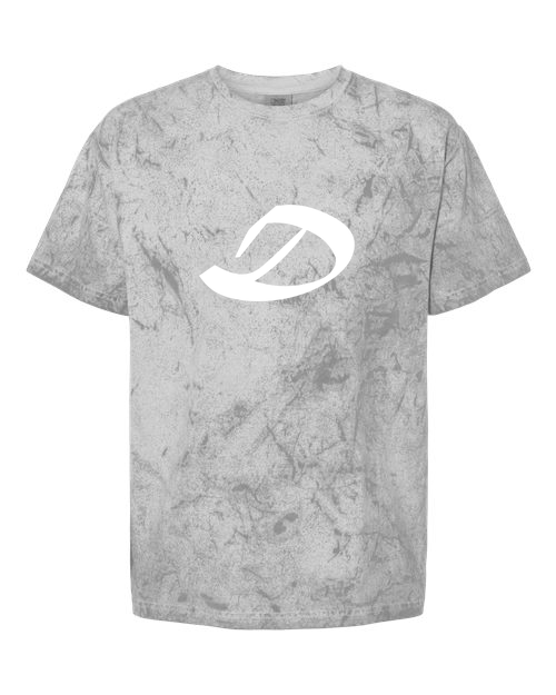 Alphabet D T-Shirt 9 inch calligraphy White ink, Smoke