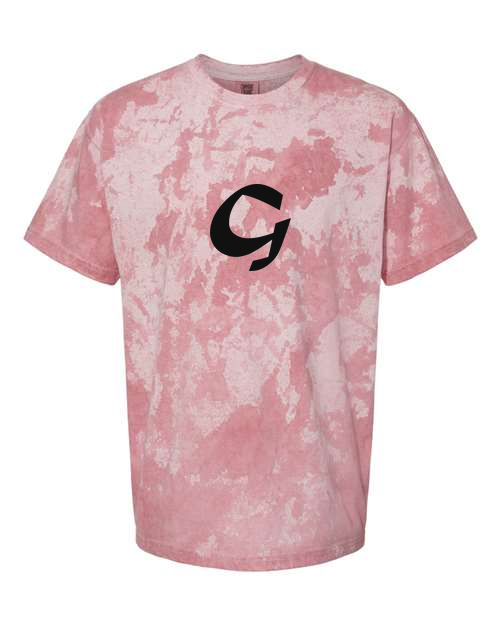 Alphabet G T-Shirt 9 inch calligraphy Black ink, Clay