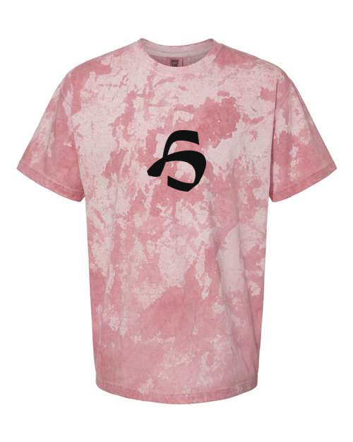 Alphabet H T-Shirt 9 inch calligraphy Black ink, Clay