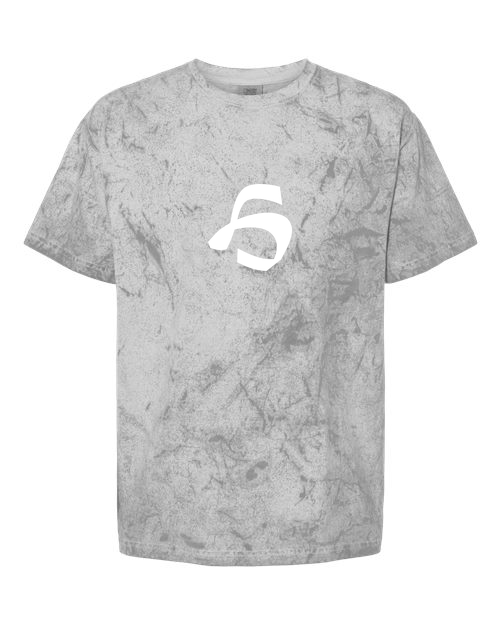 Alphabet H T-Shirt 9 inch calligraphy White ink, Smoke