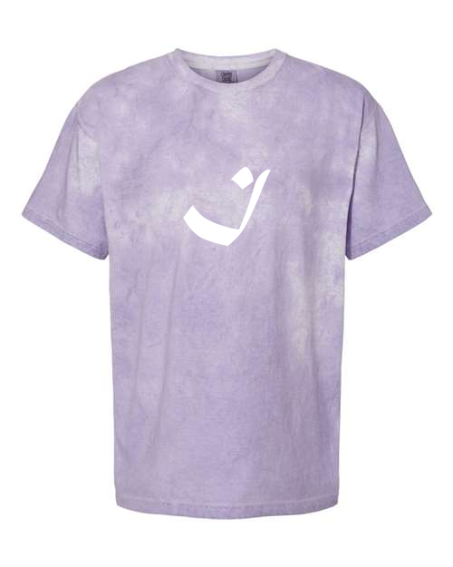 Alphabet I T-Shirt 9 inch calligraphy White ink, Amethyst