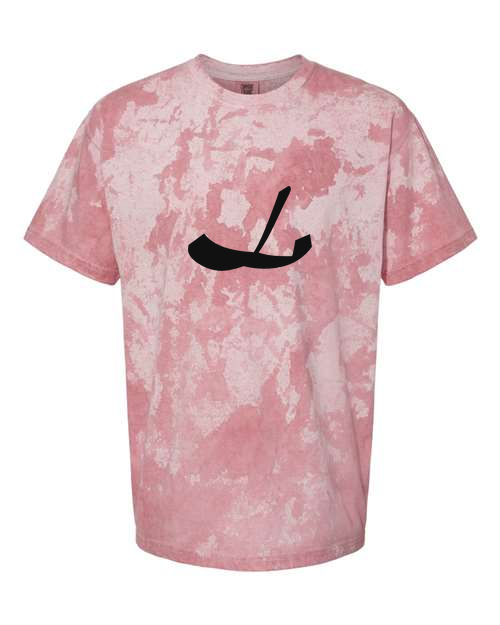Alphabet L T-Shirt 9 inch calligraphy Black ink, Clay
