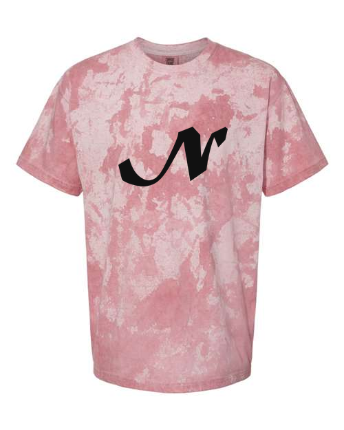 Alphabet N T-Shirt 9 inch calligraphy Black ink, Clay