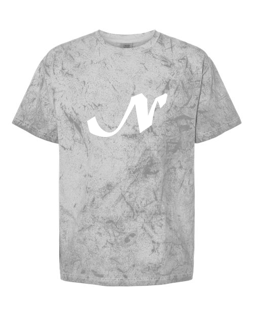 Alphabet N T-Shirt 9 inch calligraphy White ink, Smoke