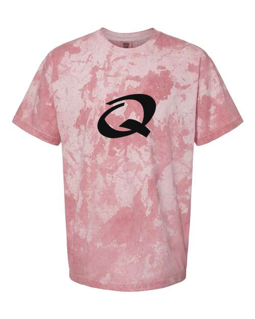 Alphabet Q T-Shirt 9 inch calligraphy Black ink, Clay