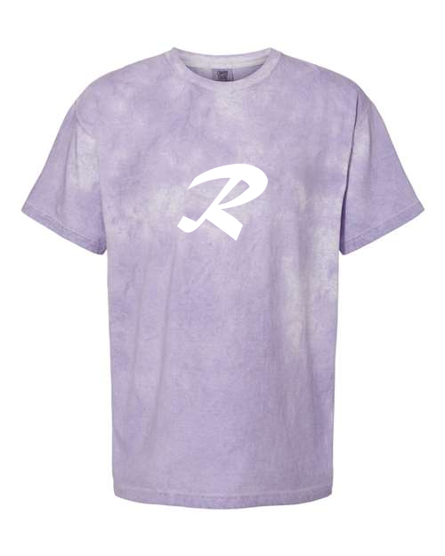 Alphabet R T-Shirt 9 inch calligraphy White ink, Amethyst