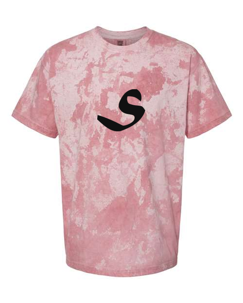 Alphabet S T-Shirt 9 inch calligraphy Black ink, Clay