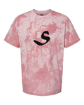Alphabet S T-Shirt 9 inch calligraphy Black ink, Clay