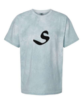 Alphabet S T-Shirt 9 inch calligraphy Black ink, Ocean