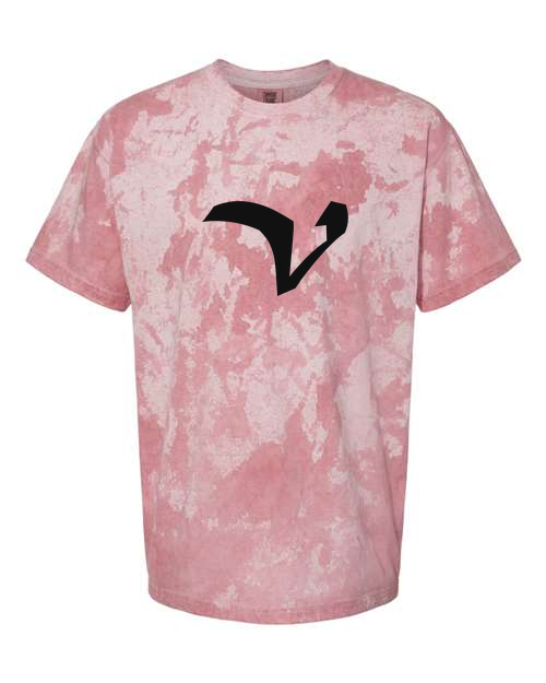 Alphabet V T-Shirt 9 inch calligraphy Black ink, Clay