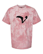 Alphabet V T-Shirt 9 inch calligraphy Black ink, Clay