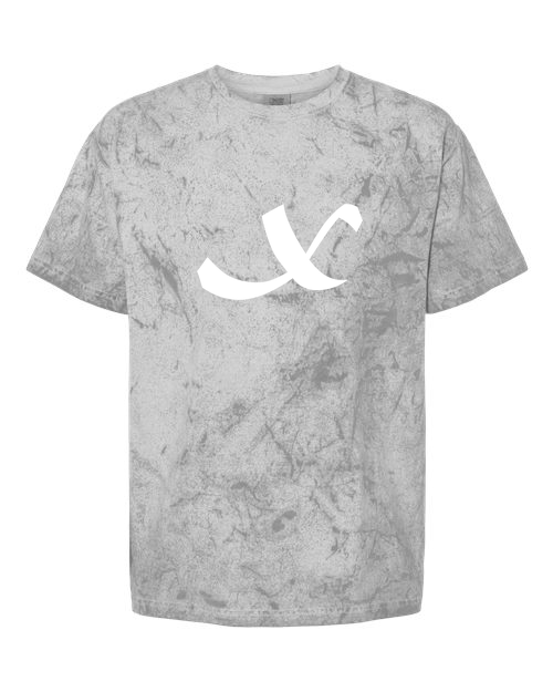 Alphabet X T-Shirt 9 inch calligraphy White ink, Smoke