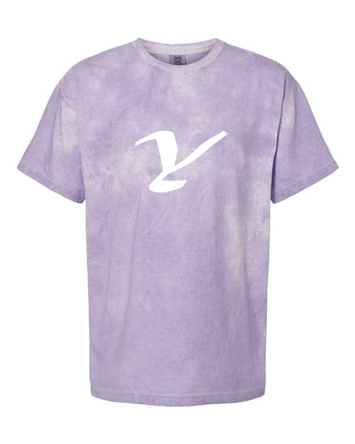 Alphabet Y T-Shirt 9 inch calligraphy White ink, Amethyst