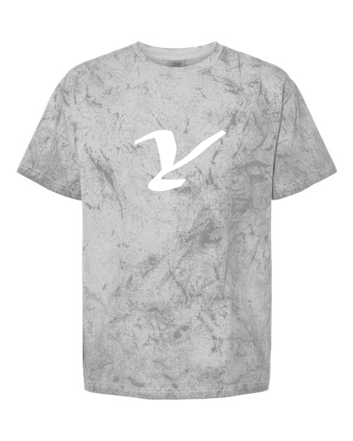 Alphabet Y T-Shirt 9 inch calligraphy White ink, Smoke