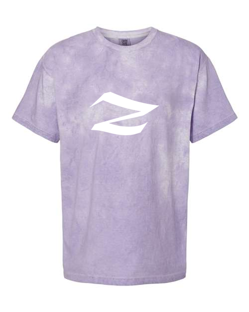 Alphabet Z T-Shirt 9 inch calligraphy White ink, Amethyst