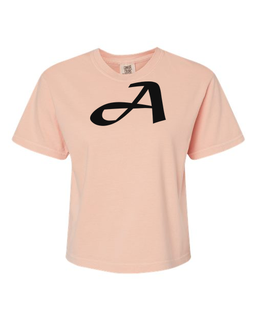 Alphabet A T-Shirt 9 inch calligraphy Black ink, Peachy