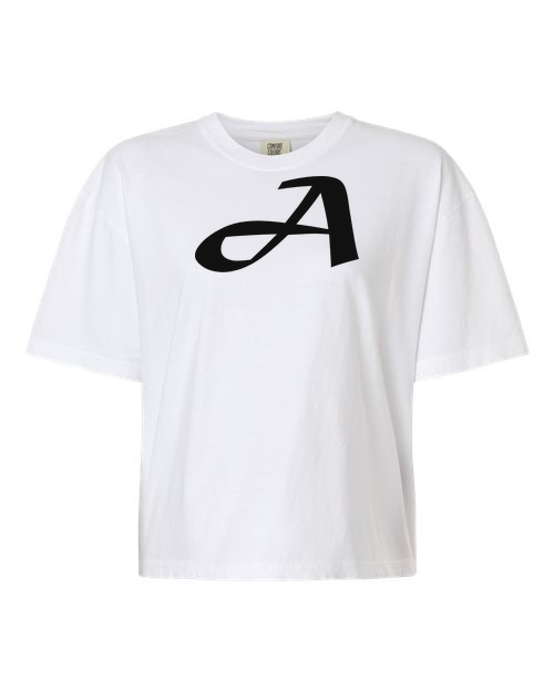 Alphabet A T-Shirt 9 inch calligraphy Black ink, White