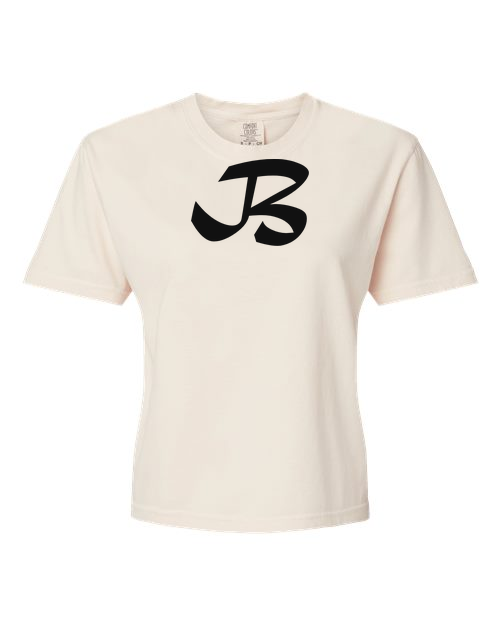 Alphabet B T-Shirt 9 inch calligraphy Black ink, Ivory