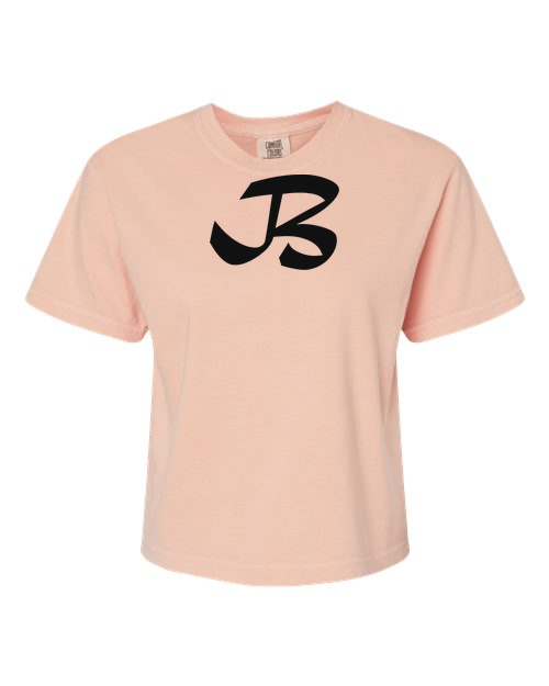 Alphabet B T-Shirt 9 inch calligraphy Black ink, Peachy