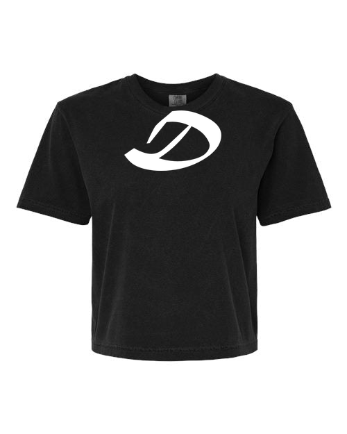 Alphabet D T-Shirt 9 inch calligraphy White ink, Black
