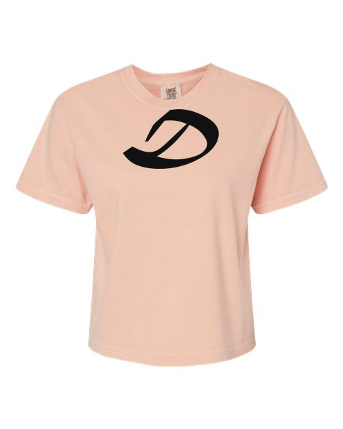 Alphabet D T-Shirt 9 inch calligraphy Black ink, Peachy