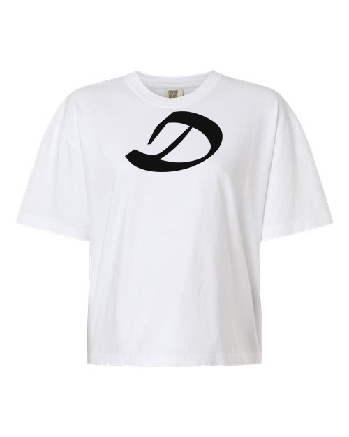 Alphabet D T-Shirt 9 inch calligraphy Black ink, White