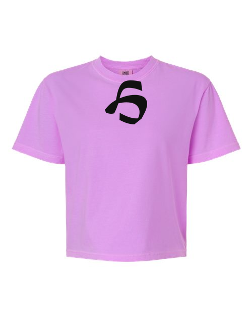Alphabet H T-Shirt 9 inch calligraphy Black ink, Neon Violet