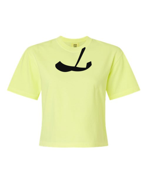 Alphabet L T-Shirt 9 inch calligraphy Black ink, Neon Lemon