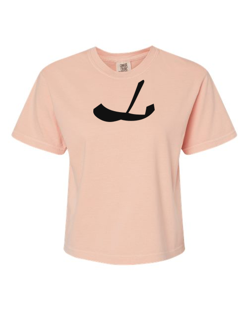 Alphabet L T-Shirt 9 inch calligraphy Black ink, Peachy
