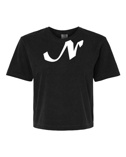 Alphabet N T-Shirt 9 inch calligraphy White ink, Black